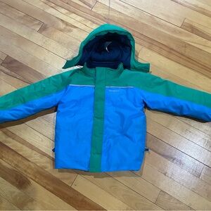 Patagonia Kids' 4T Green and Blue Hardshell with Insulation. Great for skiing!